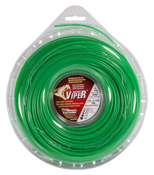 Trimmer line viper™ round green .105" / 2.7mm