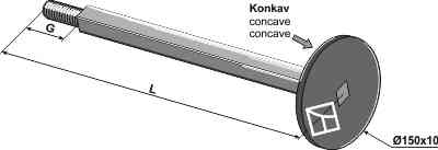 Vierkante as 25x25 - 450 - M24x2