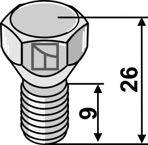 Bolt M12x1,25 fitting for Väderstad 461262