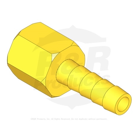 Barb - hose 1/4 x 1/4nptf