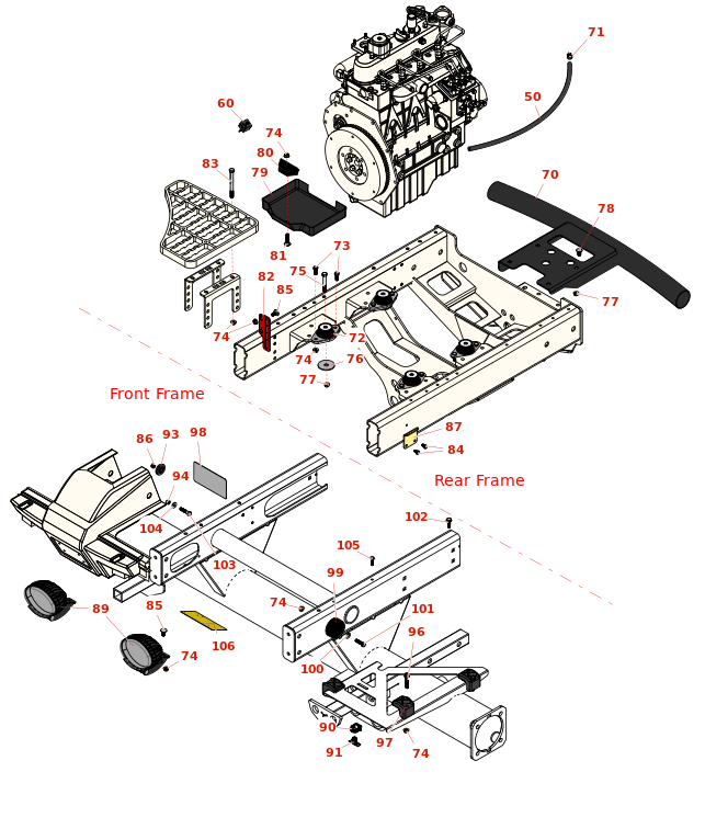 Toro Reelmaster 5510-G Front Frame