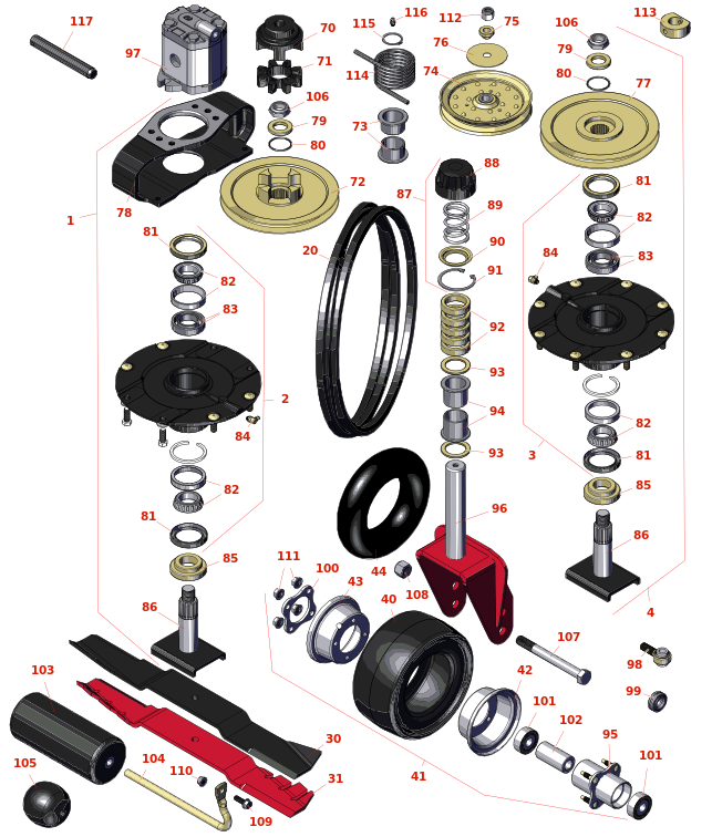 Toro Groundsmaster 3400 62in Rotary Deck - Model 30645