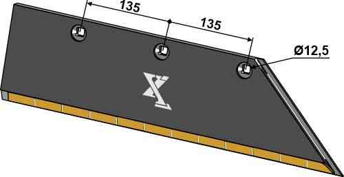 Schaar 15x150 SB58D R - rechts passend voor Lemken 3352138