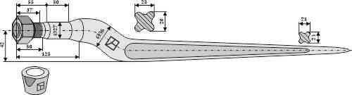 Silage tine 950 fitting for Fella 121087