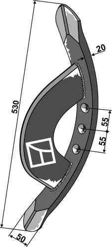 Point - 530 fitting for Väderstad 481592 / 496851