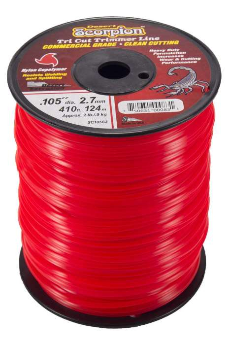 Trimmer line scorpion™ shaped red .105" / 2.7mm