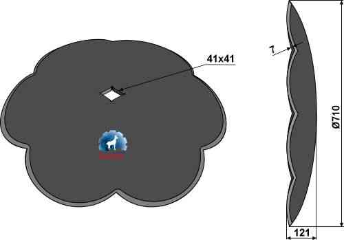 Cloverleaf disc Ø710x7