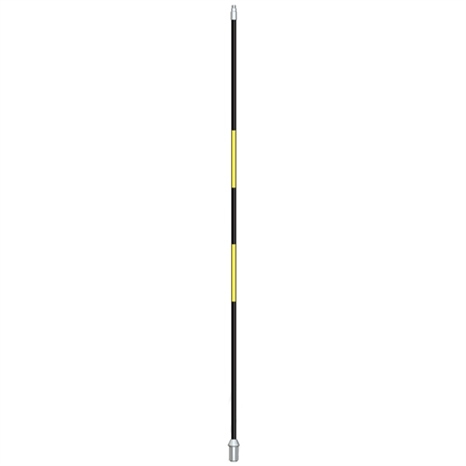 Flagsticks with 2 center stripes 1/2" x 7' - set/9 black with yellow