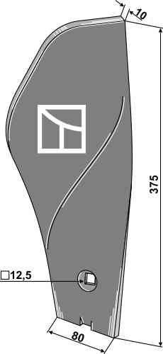 Outer guide board fitting for Väderstad 452958 / 452958-1