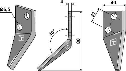 Food mixer knives, right fitting for Frasto 16800012 / 16800018