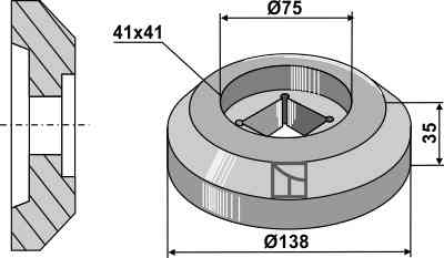 Lagerflens Ø138