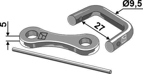 Shackle type connector Ø9,5