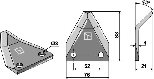 Futtermischwagenmesser