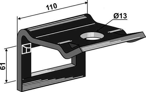 Clamp for  tine 80 x 10