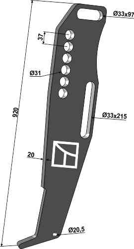 Subsoiling shank fitting for Sumo SW353