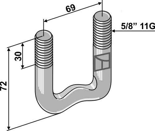 Beugelbout 5/8'' 11G