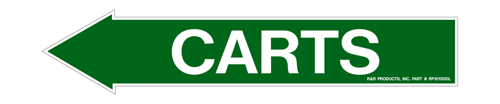 Decal - left carts green/white