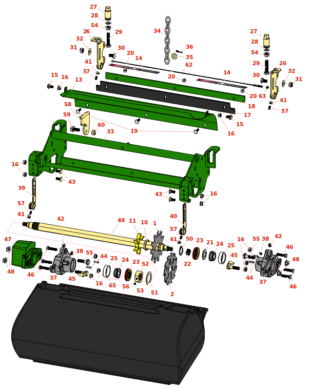 John Deere 2500E Greens Mower Verti Cut Reel Frame