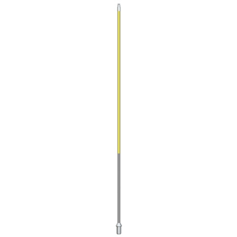 Flagsticks with bottom stripe 1/2" x 7' - set/9 yellow with silver