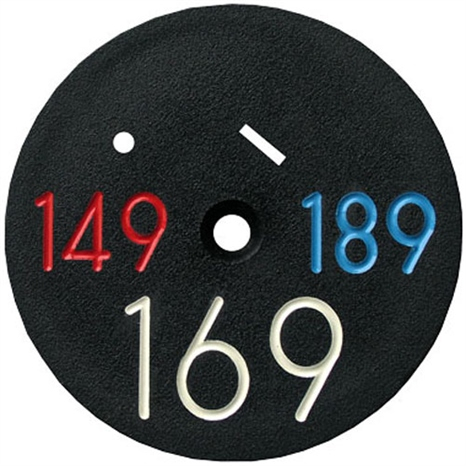 Sprinkler cap yardage marker - 3 numbers