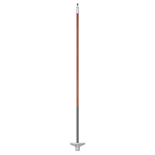 Practice green flagstick with bottom stripe 1/2 x 48 in - woodgrain with black