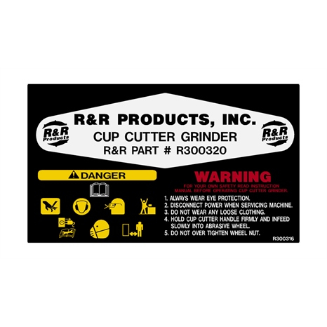 Decal - warning/operating 115v