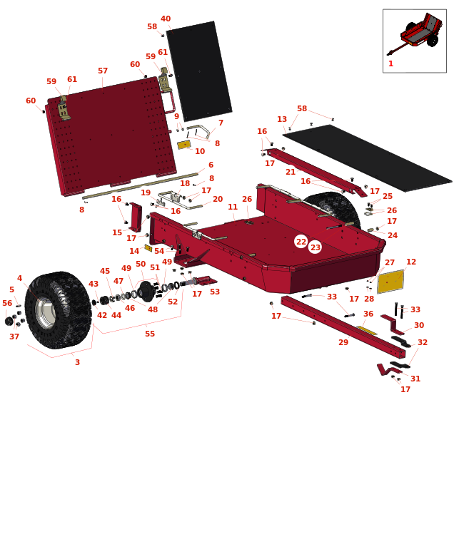 Toro Trans Pro 100 Trailer Parts - Model 04240