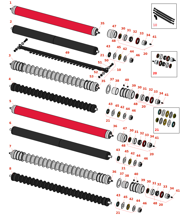 Toro Reelmaster 2000D Rollers