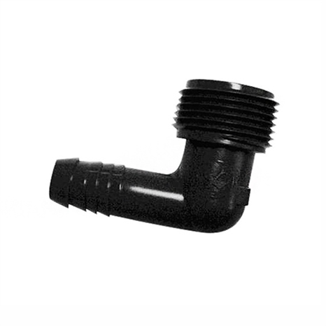 Rain bird spiral barb elbow - 3/4" male npt x 1/2" barb