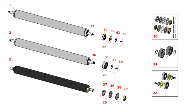 Toro Greensmaster 3050 Rear Rollers