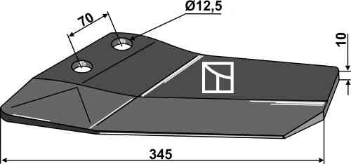 Replacement wing - left fitting for Amazone / BBG XL020