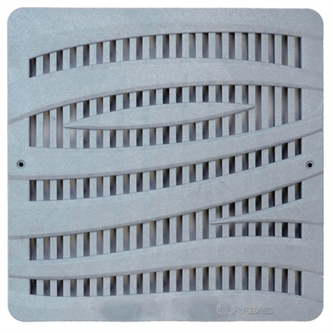 Square grate - 12" wave gray