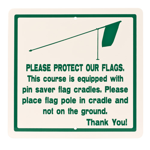 Information sign flag saver