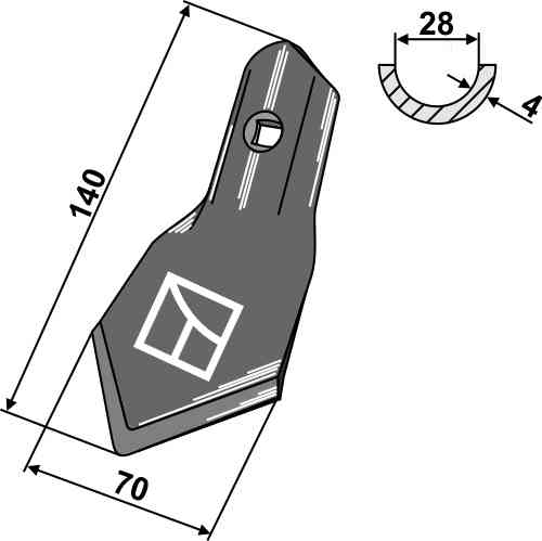 Standaard beitel K46 passend voor Hatzenbichler 9105 - 1911020002