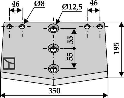 Spade-blade fitting for Mullos 780.201