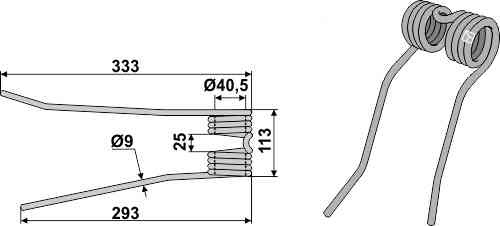 Federzinken - Ausführung rechts geeignet für PZ-Zweegers PZ 191