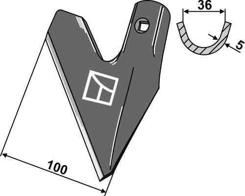 Jointer - half-sided cranked right fitting for Hatzenbichler 9422