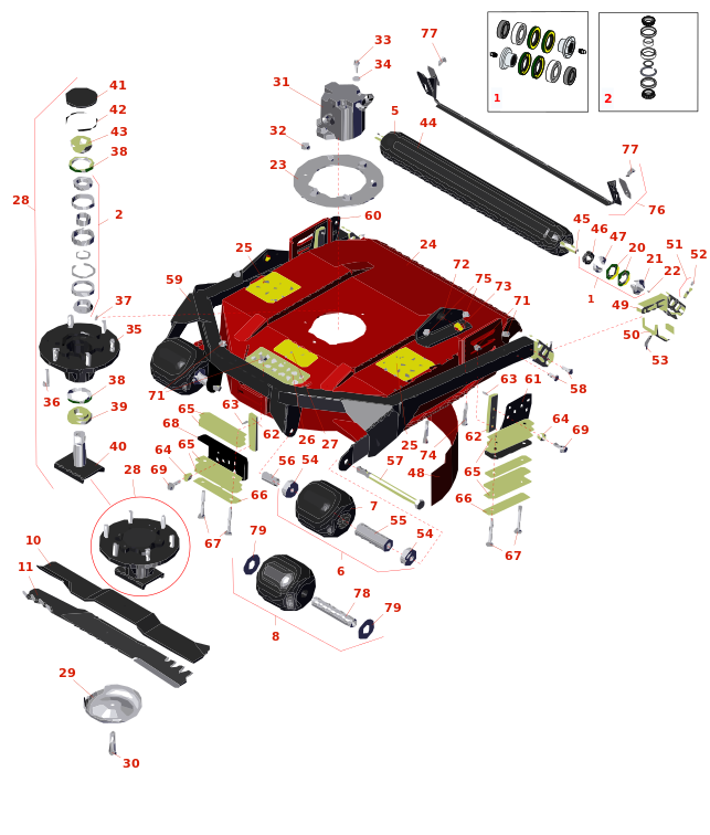 Toro Groundsmaster 4300-D 22in Rotary Unit