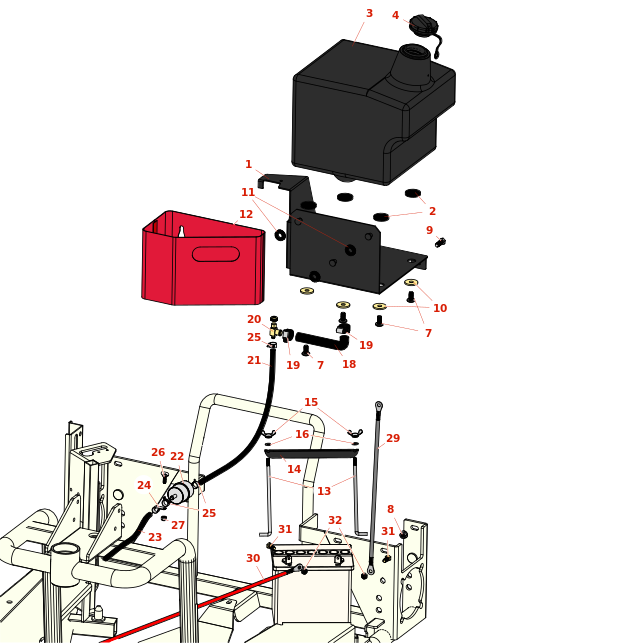 Toro Sand Pro 3020 Fuel Tank