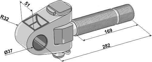 Gelenkkopf M36 x 4