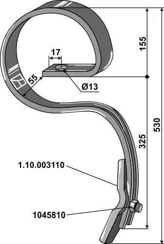 Triltanden passend voor Väderstad 201064-70