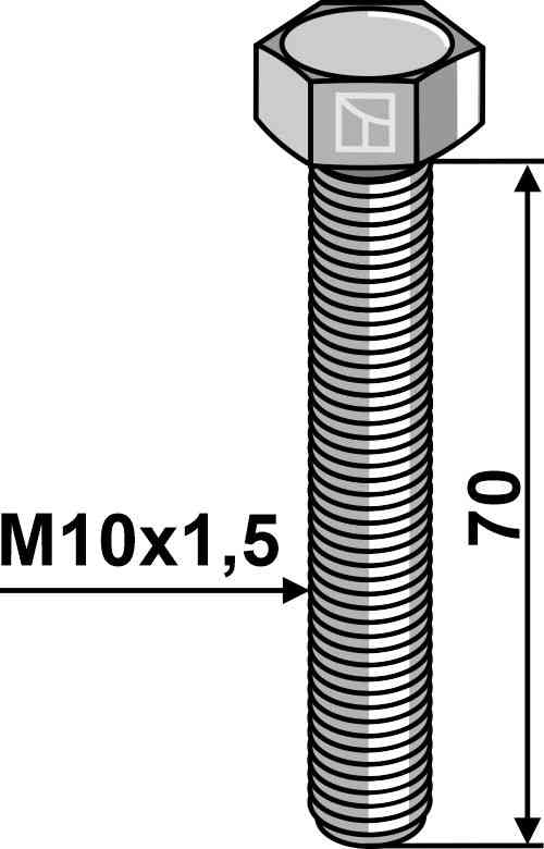 Zeskantbout M10 zonder moer