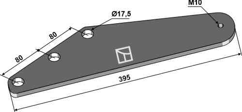 Supporting bracket fitting for Strautmann 60903206