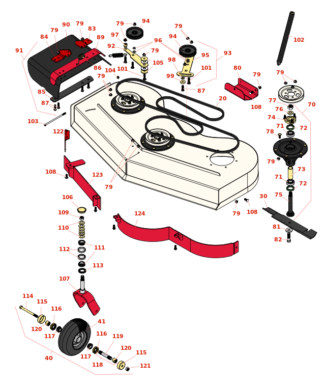 Toro GrandStand Mower 52in Deck Parts