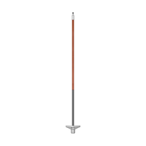 Practice green flagstick with bottom stripe 1/2 x 28 in - woodgrain with black